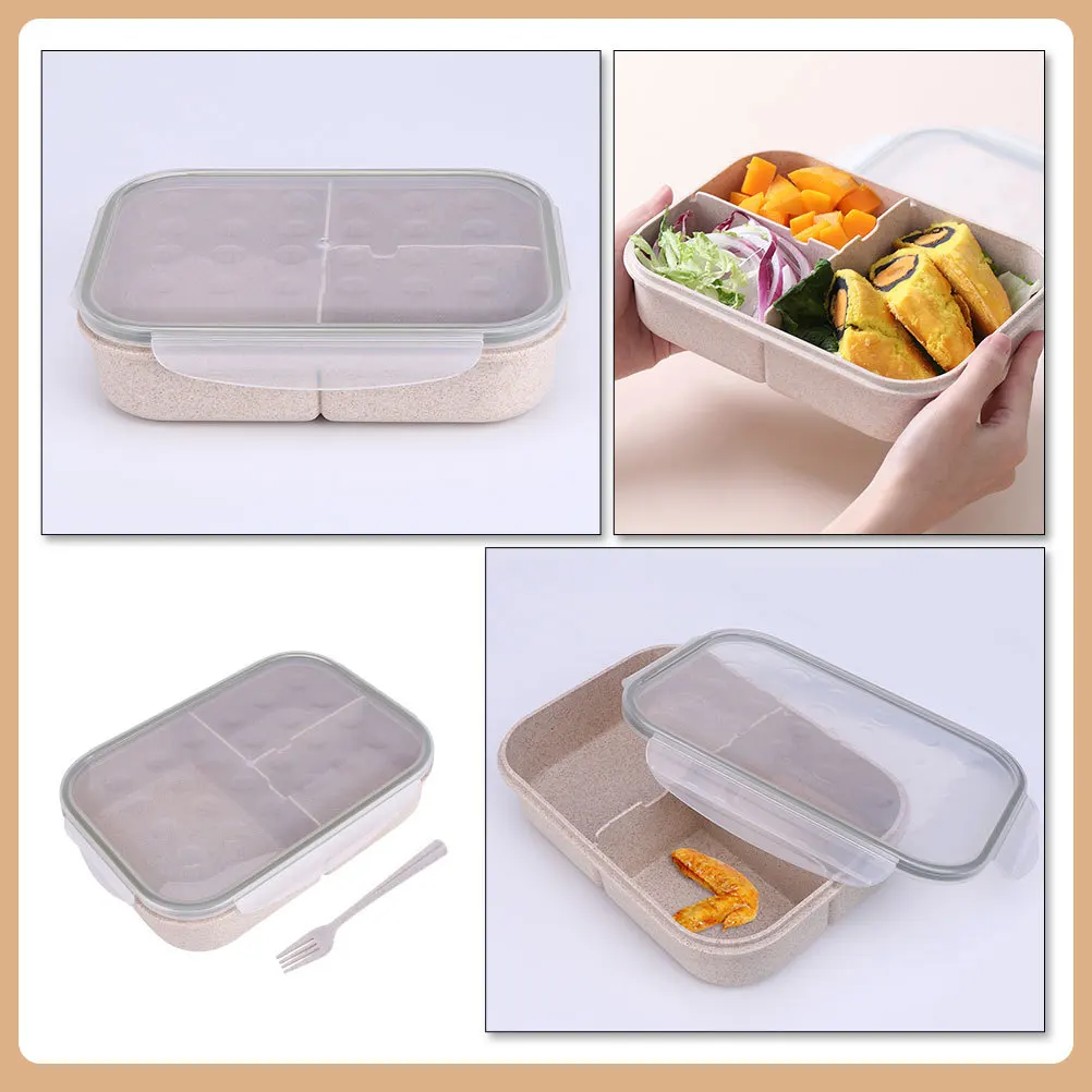 مجموعة واحدة من صندوق بينتو البلاستيكي خفيف الوزن وحاوية الغداء المحمولة للمدرسة والمكتب في الهواء الطلق لتخزين الفاكهة وحامل الطعام المختوم