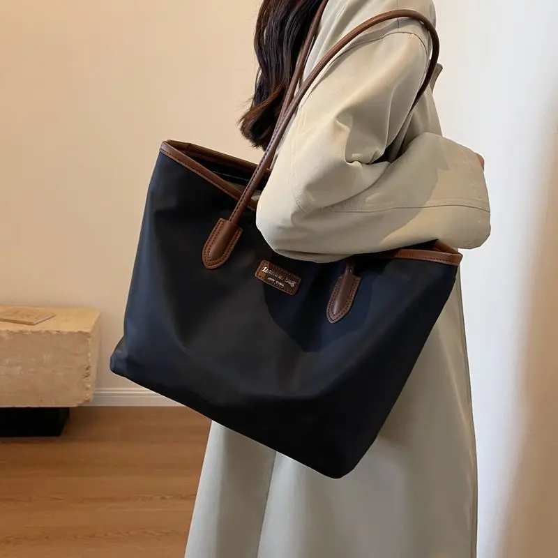 

Large Capacity Tote Bags Polyester Single Shoulder Purse Fashion Shopping Handbags Lady Hobos bags Retro Women's bag