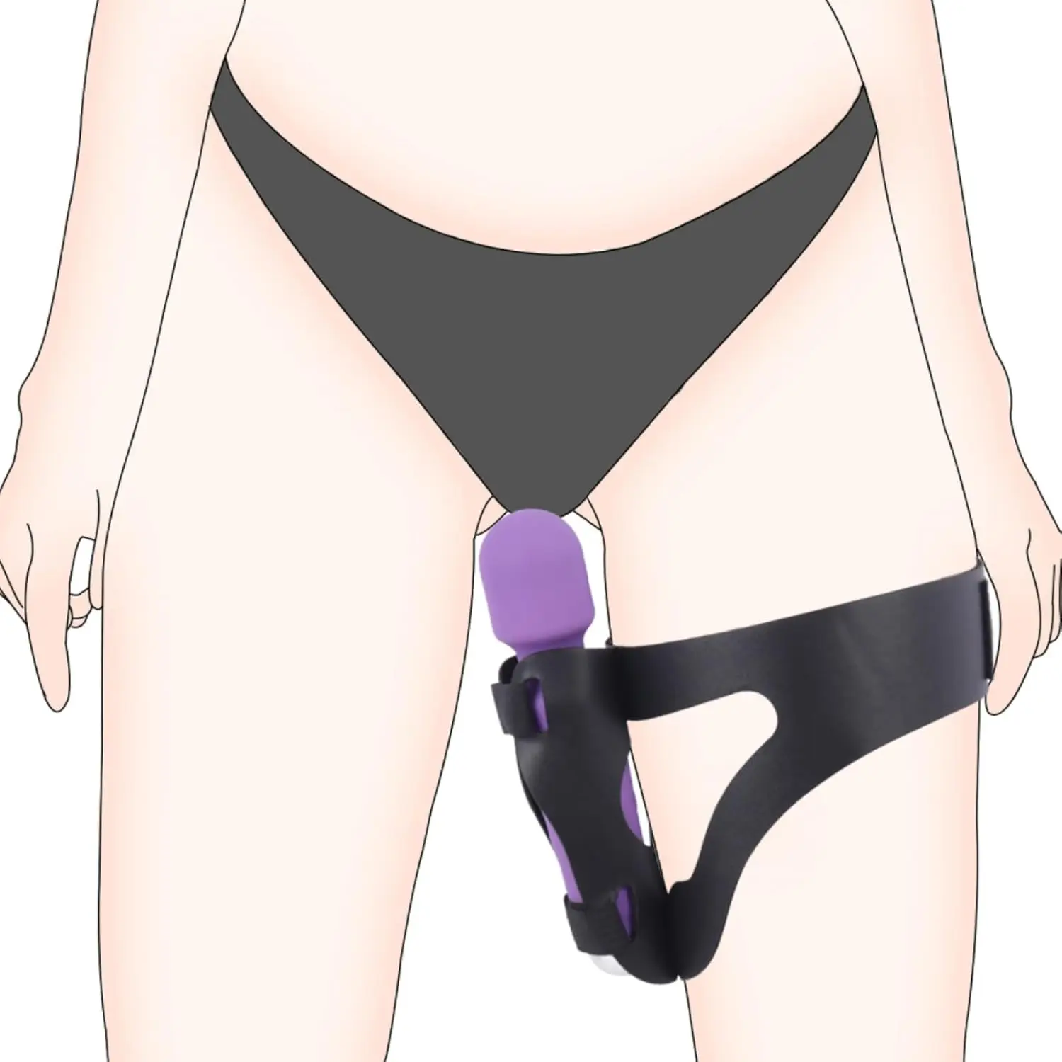 sexual restraint vibrator, forced to wear thigh straps, women's hands-free play, restraint restraint elastic adjustable leg str