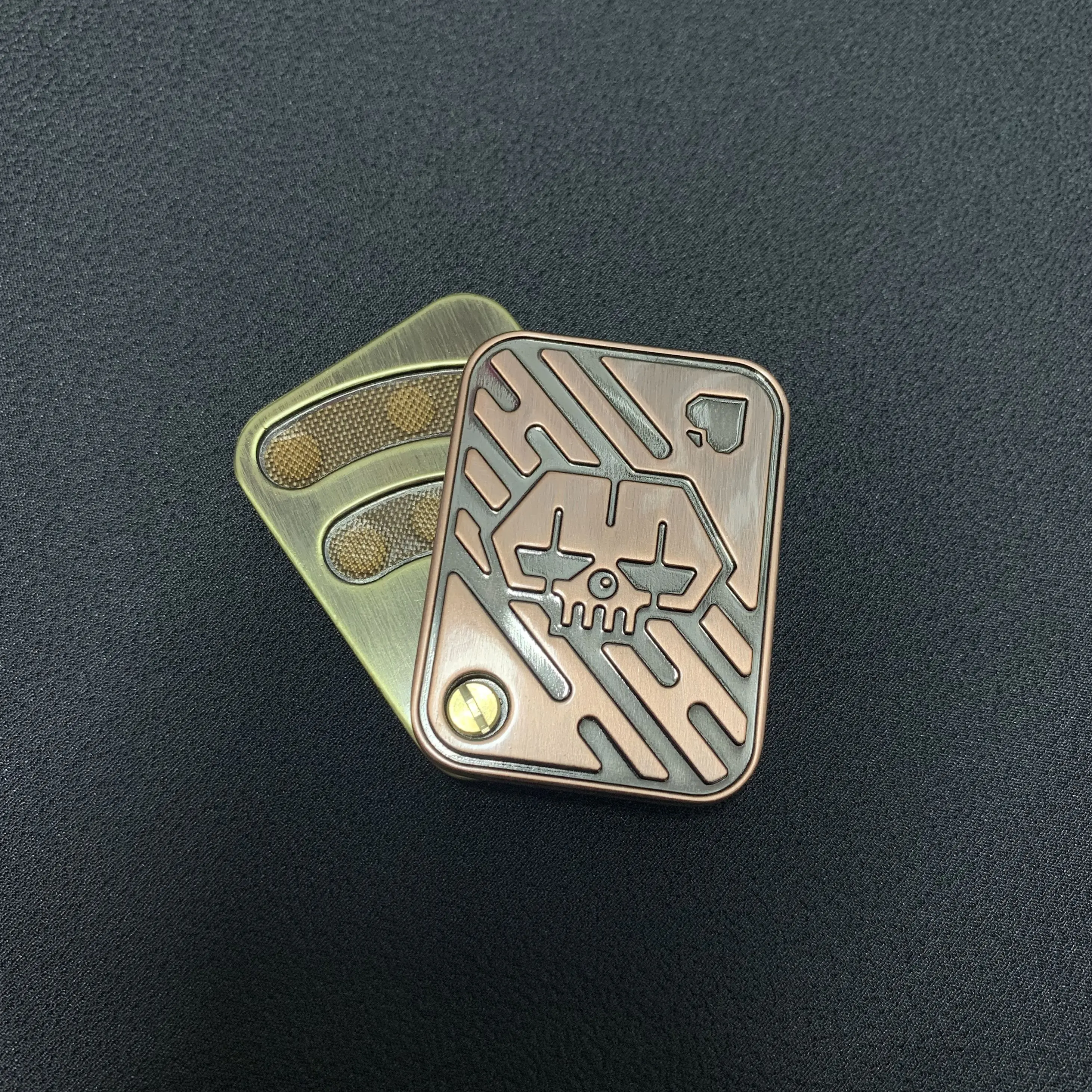 Metal Magnetic Push Slider Stress Relief Toys Anti Stress EDC Spinner Top Spinning Poker Toys Portable Decompress Magnetic Toys