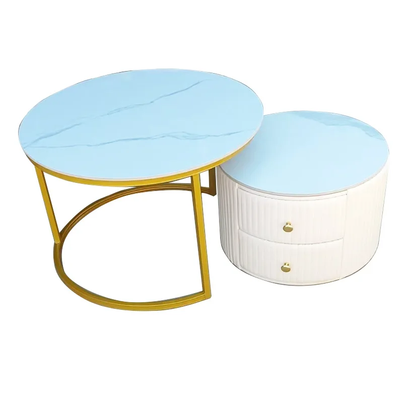 Round Decoration Coffee Table Clear Lounge Unique European European Funky Side Table Big Size Mesa Auxiliar Home Decoration
