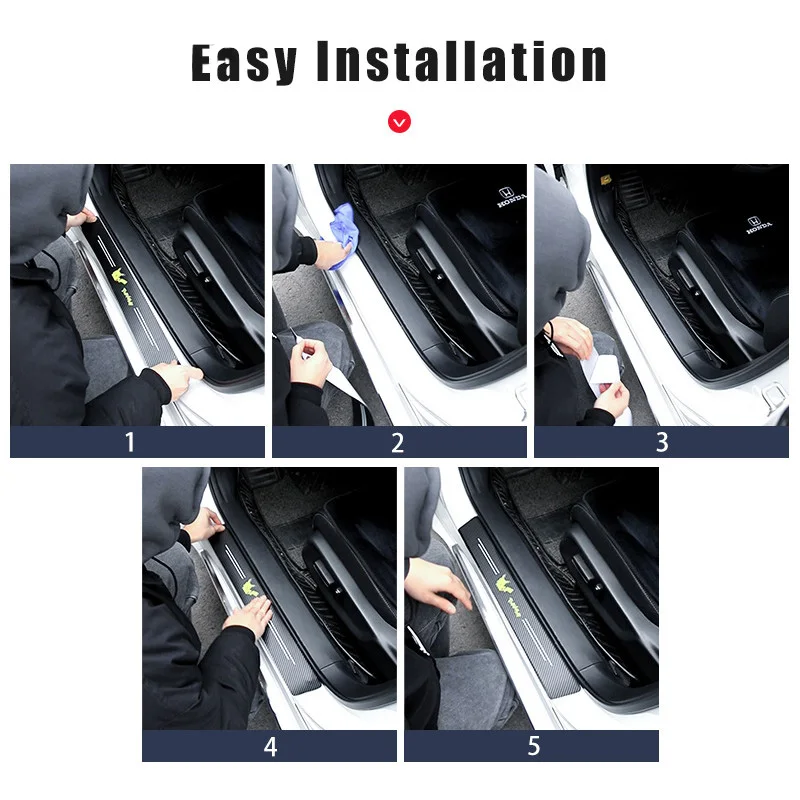 トヨタ用カーボンファイバーステッカー,プロテクターテープ,モデルRv4,20, 30,xa30,2005, 2006, 2007, 2008, 2009, 2010, 2011, 2012, 4個