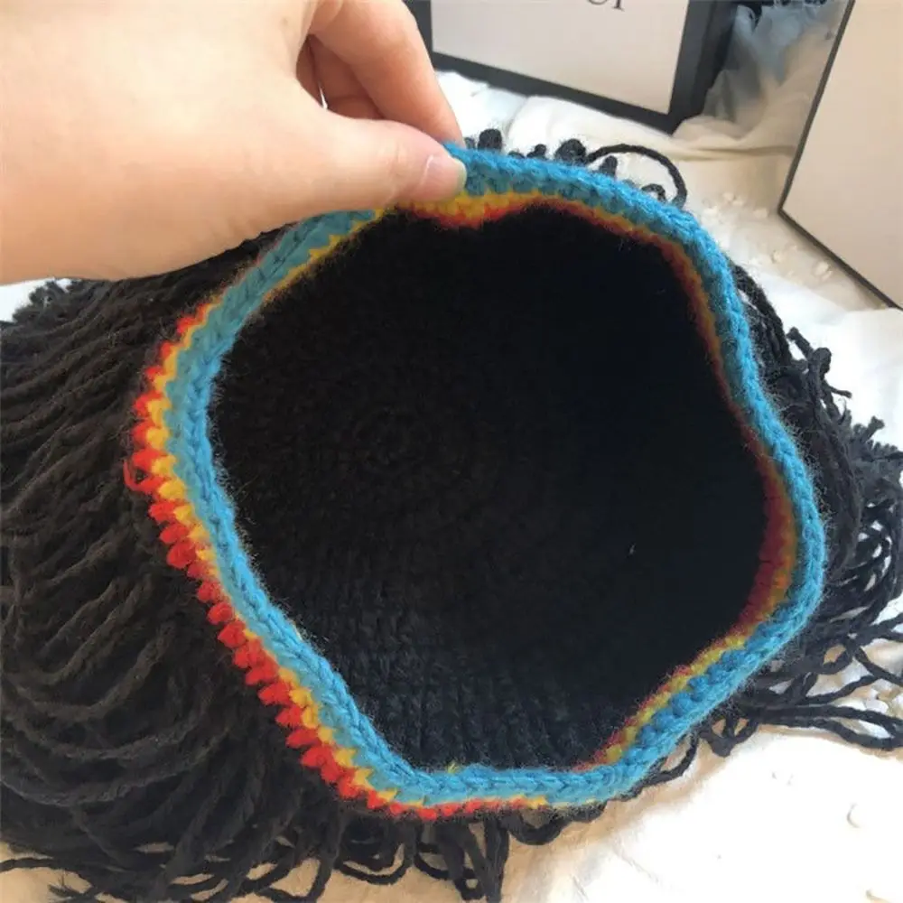 High-quality Fiber Wig Braid Hat Black/Brown Hip-hop Reggae Dreadlocks Wig Reggae Men Wig Nightclub