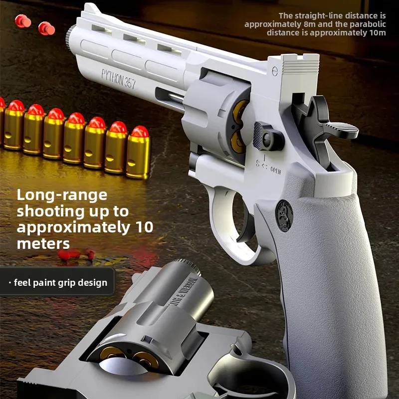 Children's New Year Gift Zp-5 Revolver Model Bullet Soft Bullet Toy Pistol Boy Outdoor Shooting Pistol