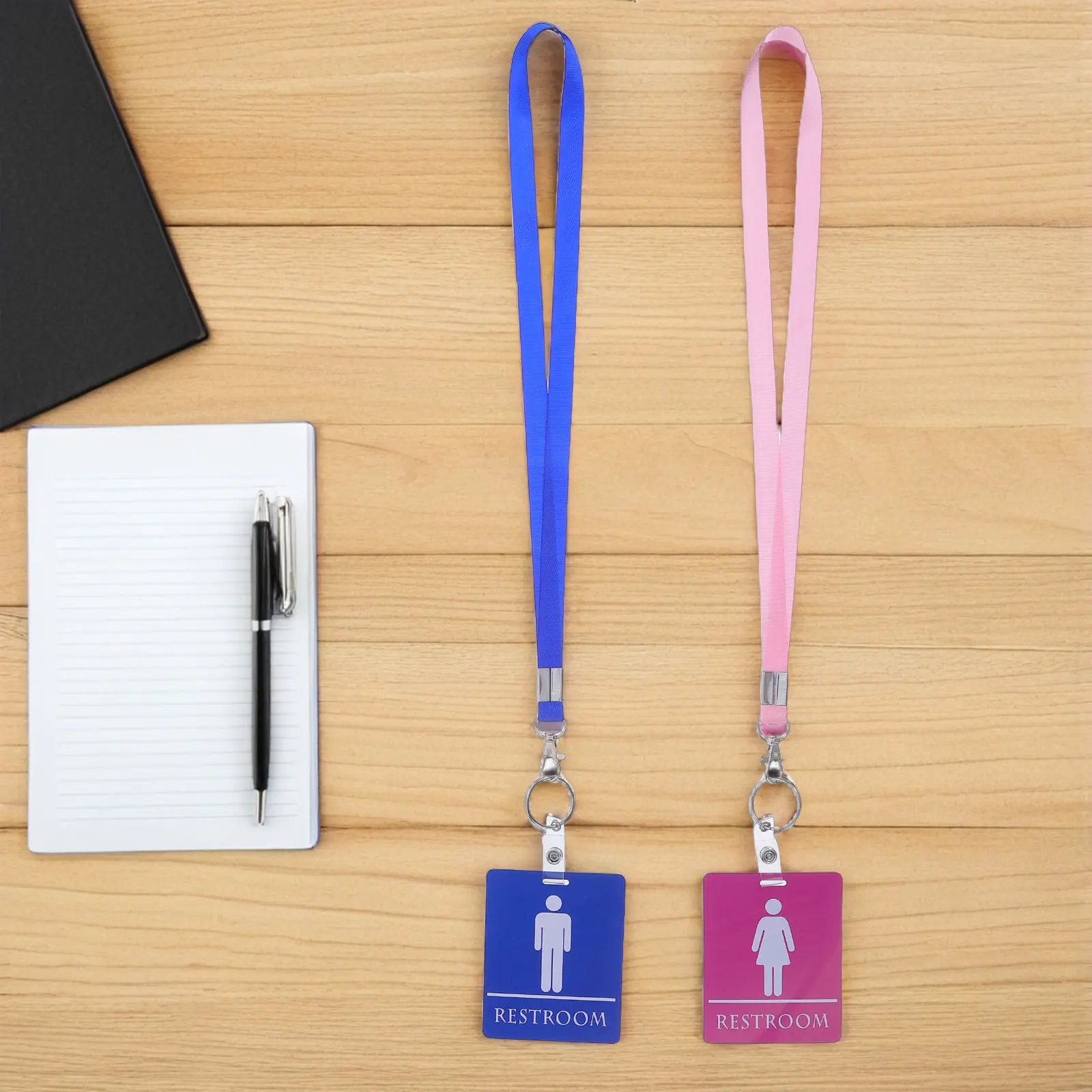 

6 Pcs Bathroom Access Badge Educational for Classrooms Restroom Lanyard Unisex