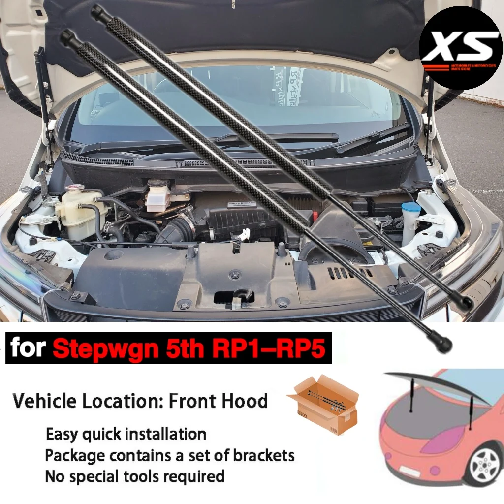 

for Honda Stepwgn (RP) 2015-2021 Front Bonnet Hood Modify carbon fiber Gas Struts Lift Support Shock Damper Accessories Absorber