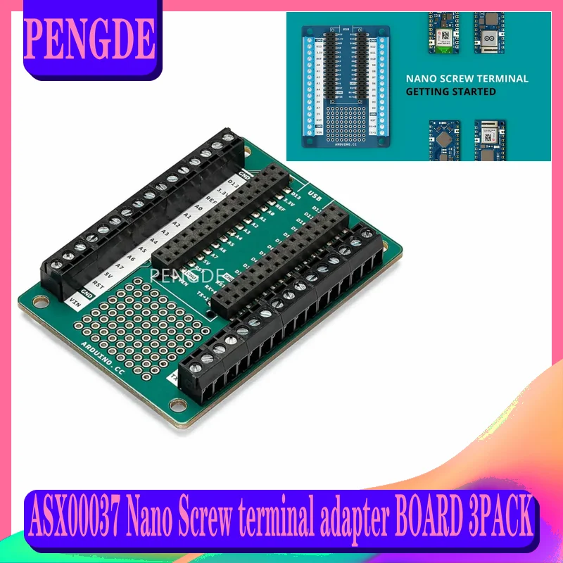 ARDUINO Nano Screw Terminal Adapter ASX00037 Italy Official Original Genuine RP2040 Connect 33 BLE Sense IoT Every