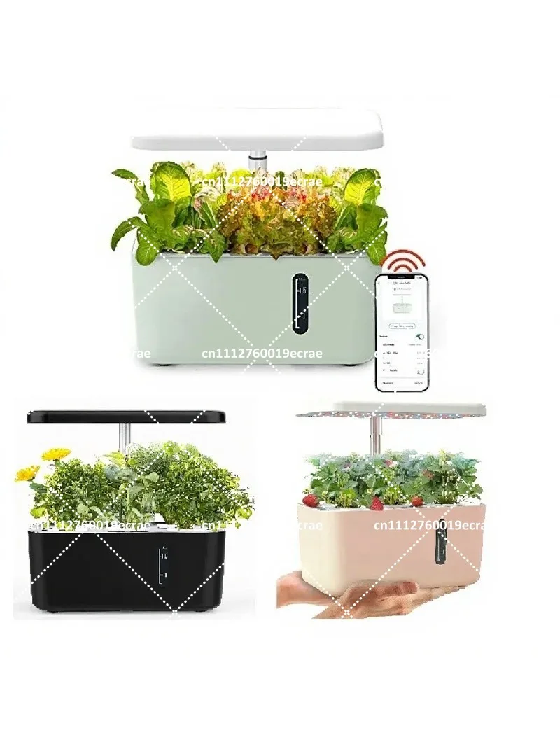 5 Pod Indoor Hydroponic Growing System with 3-Mode LED Grow Light for Herbs Vegetables