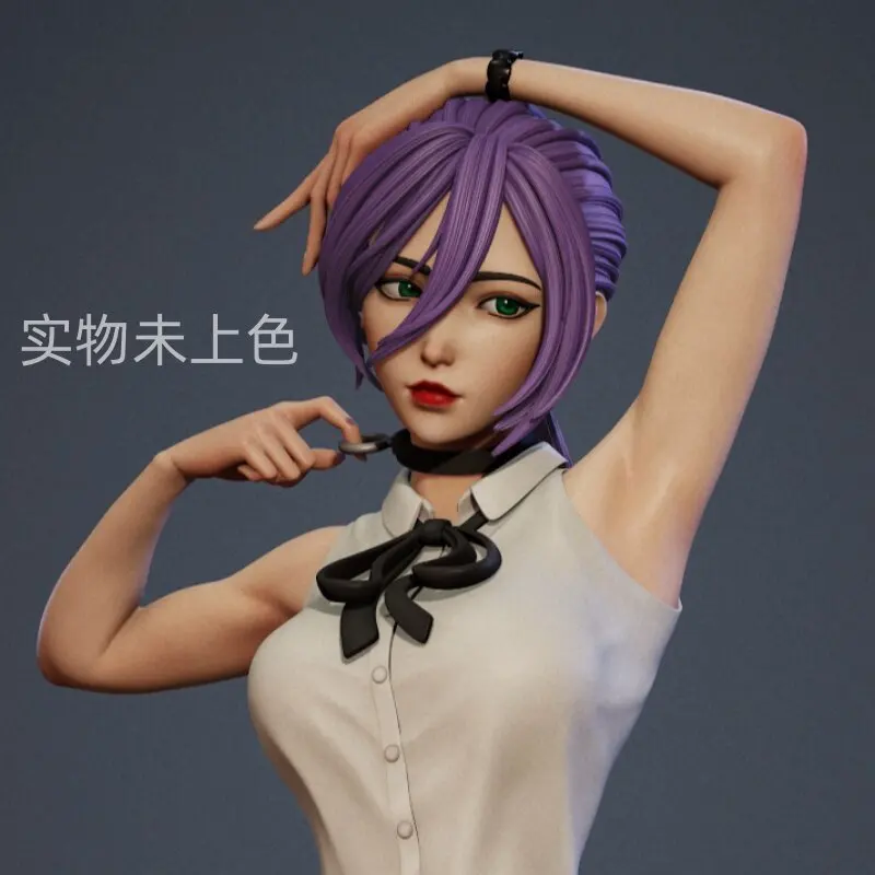 

18cm Chainsaw Man Reze Resin Model Figure Gk Micro Miniature 3d Printed White Model Toy Ornament Unassembled And Unpainted Kit