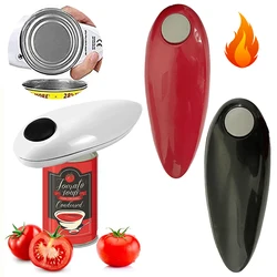 Electric Can Opener Automatic Bottle Opener Mini One Touch Battery Operated Smooth Edges Can Opener Kitchen Bar Tool Gadgets