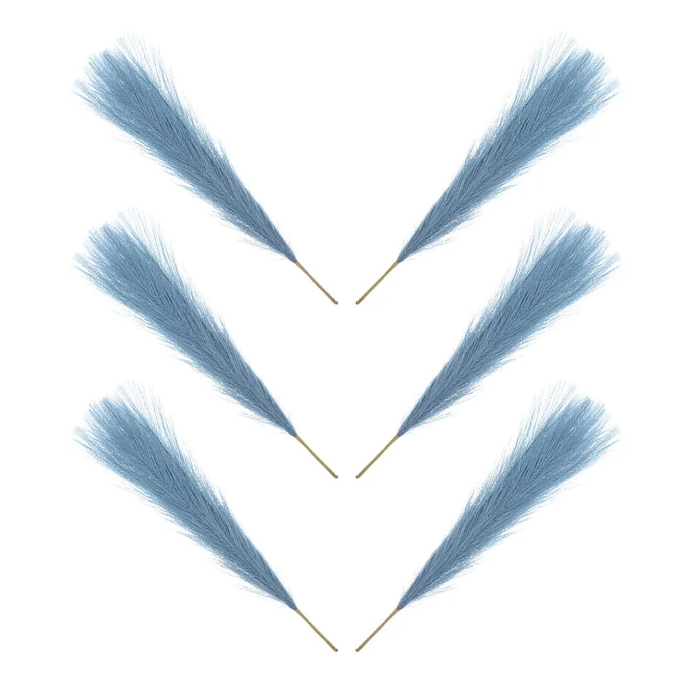 

6Pcs Fake Pampasgrass Artificial Pampas Branches for DIY Floral Arrangement Vase Decor Wedding Event