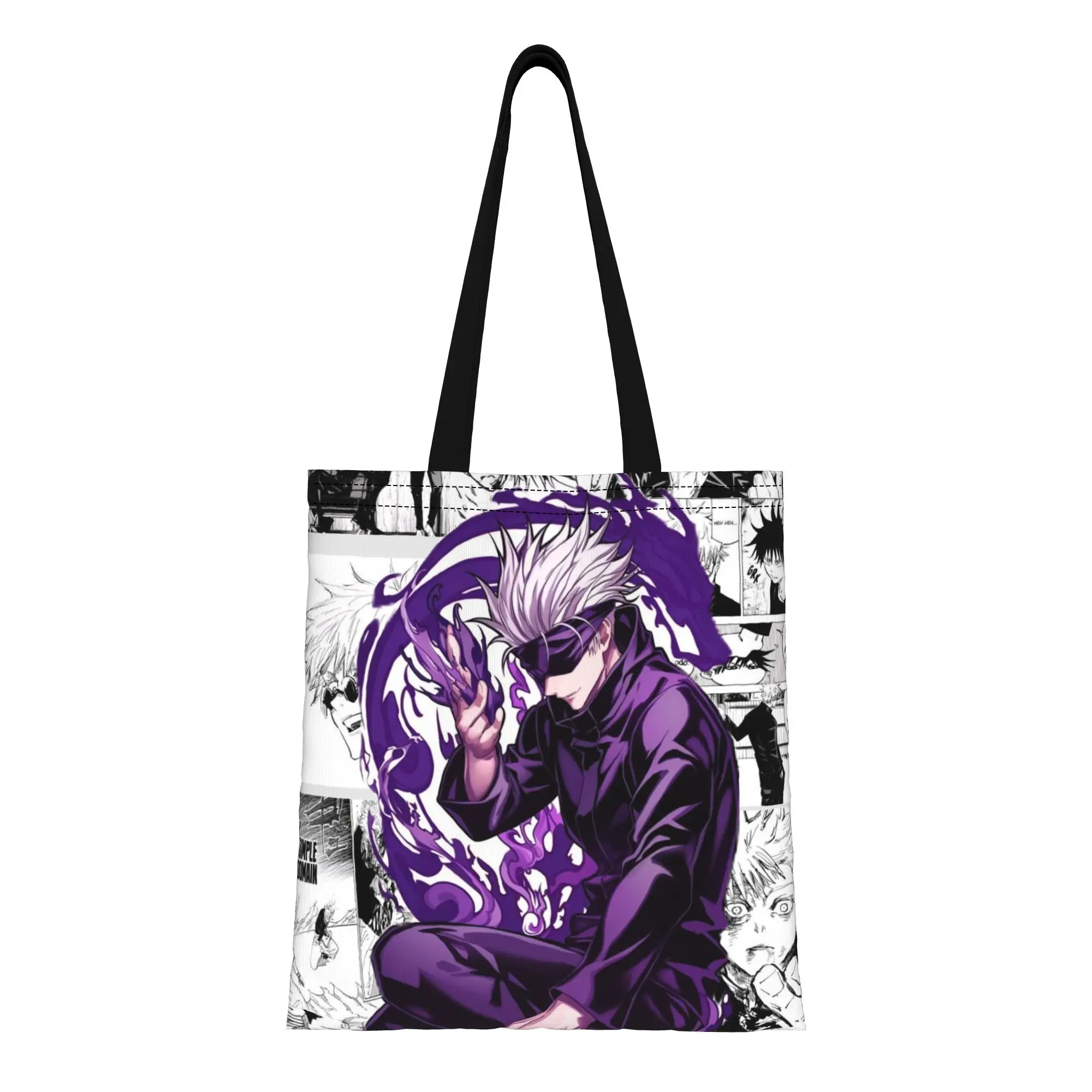 

Back to school season Satoru Gojo (7) Jujutsu Kaisen Canvas Tote Bag Perfect for Travel Women's Top-Handle Bags
