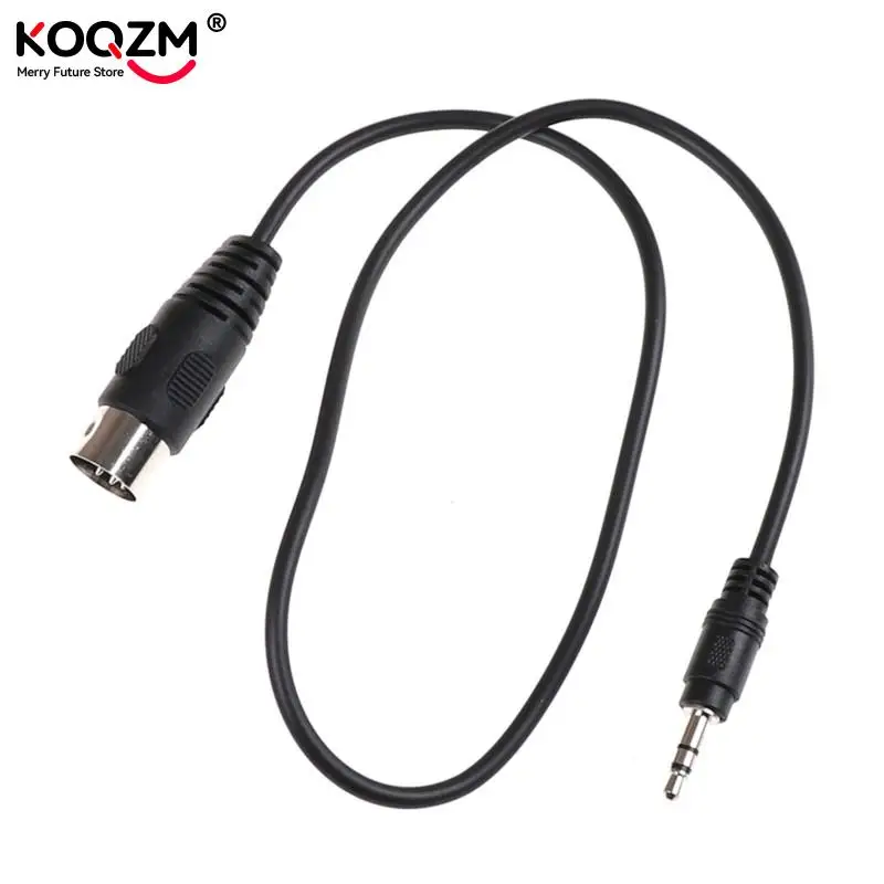 1pc 0.5m 5P Din MIDI Male Plug to 3.5mm 1/8in TRS Stereo Male Audio Cable For CD Player MP3 Smartphone