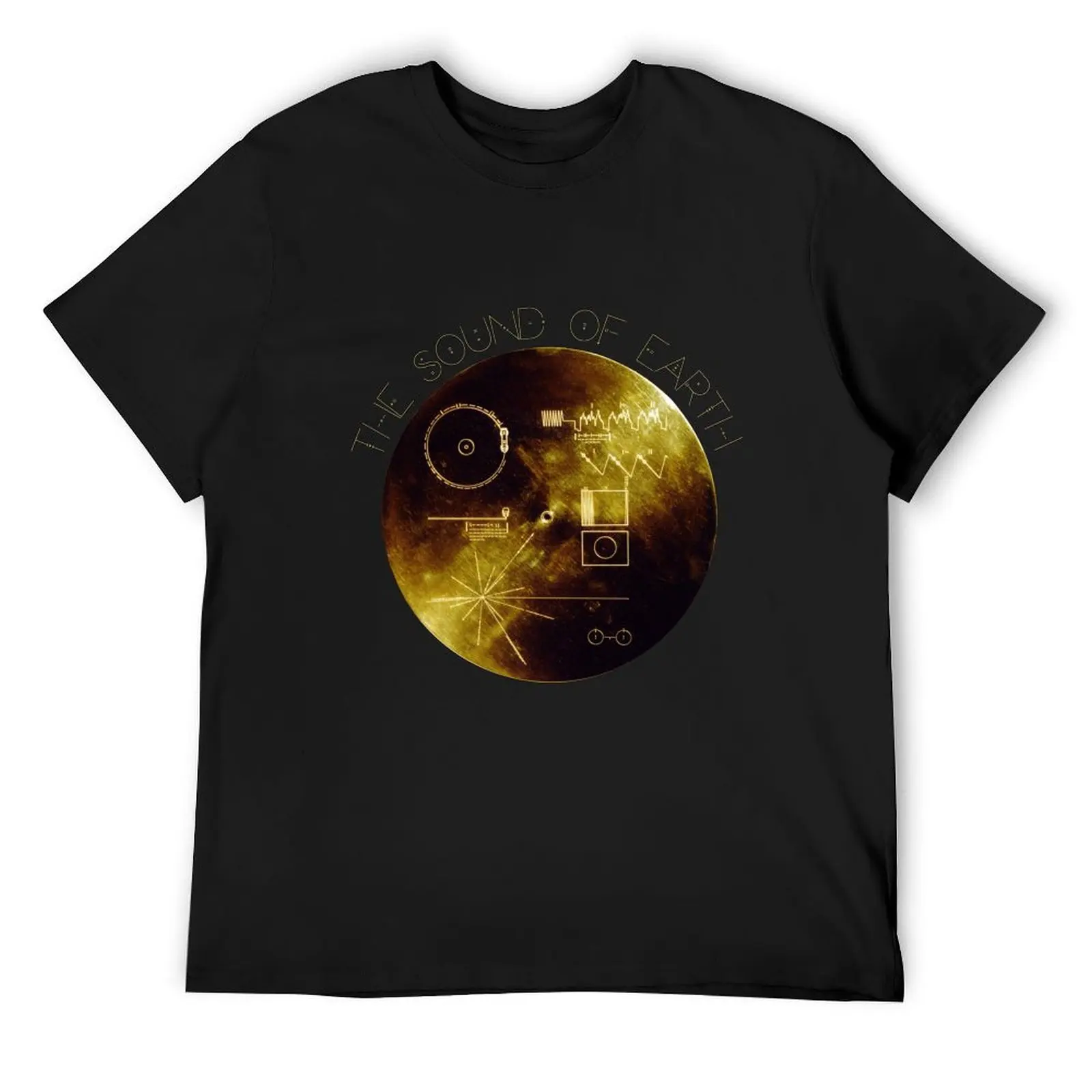 

The Voyager Golden Record T-Shirt Short sleeve tee plus size clothes oversizeds oversize t-shirts man mens workout shirts