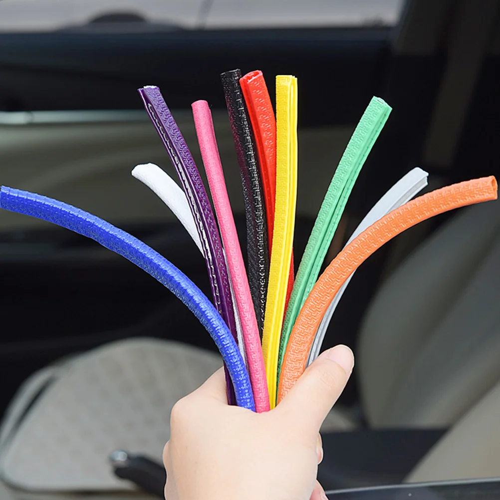 

Blue 10M Anti-collision Strip Metal Plate Car Door Trim Guard Edge Protector Rubber Seal Strips Durable Vehicle Accessories