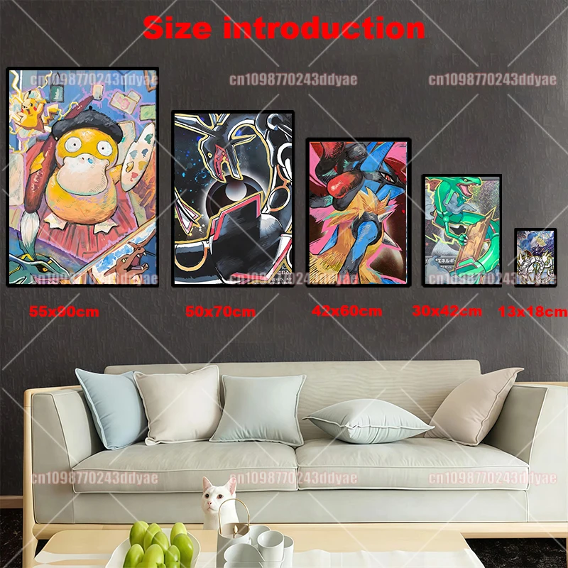 Pokémon Poster Canvas Print Trend Comic Home Wall Art Modern Living Room Gift for Friends Decorative Painting Aesthetics view 5