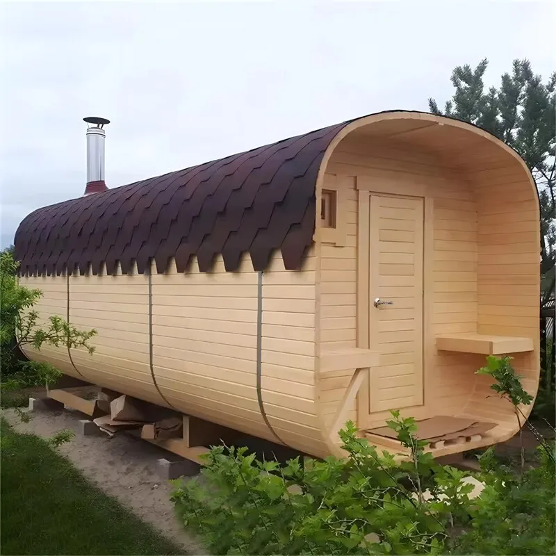 Outdoor Cube With Lounge Luxury High Quality Large Steam Sauna Room