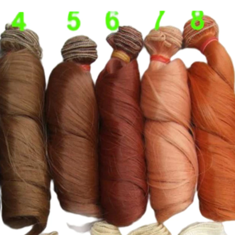 1 個延長人形かつら 15*100 センチメートルナチュラルカラーカーリー人形の髪 BJD SD ロシア手作り服人形かつら