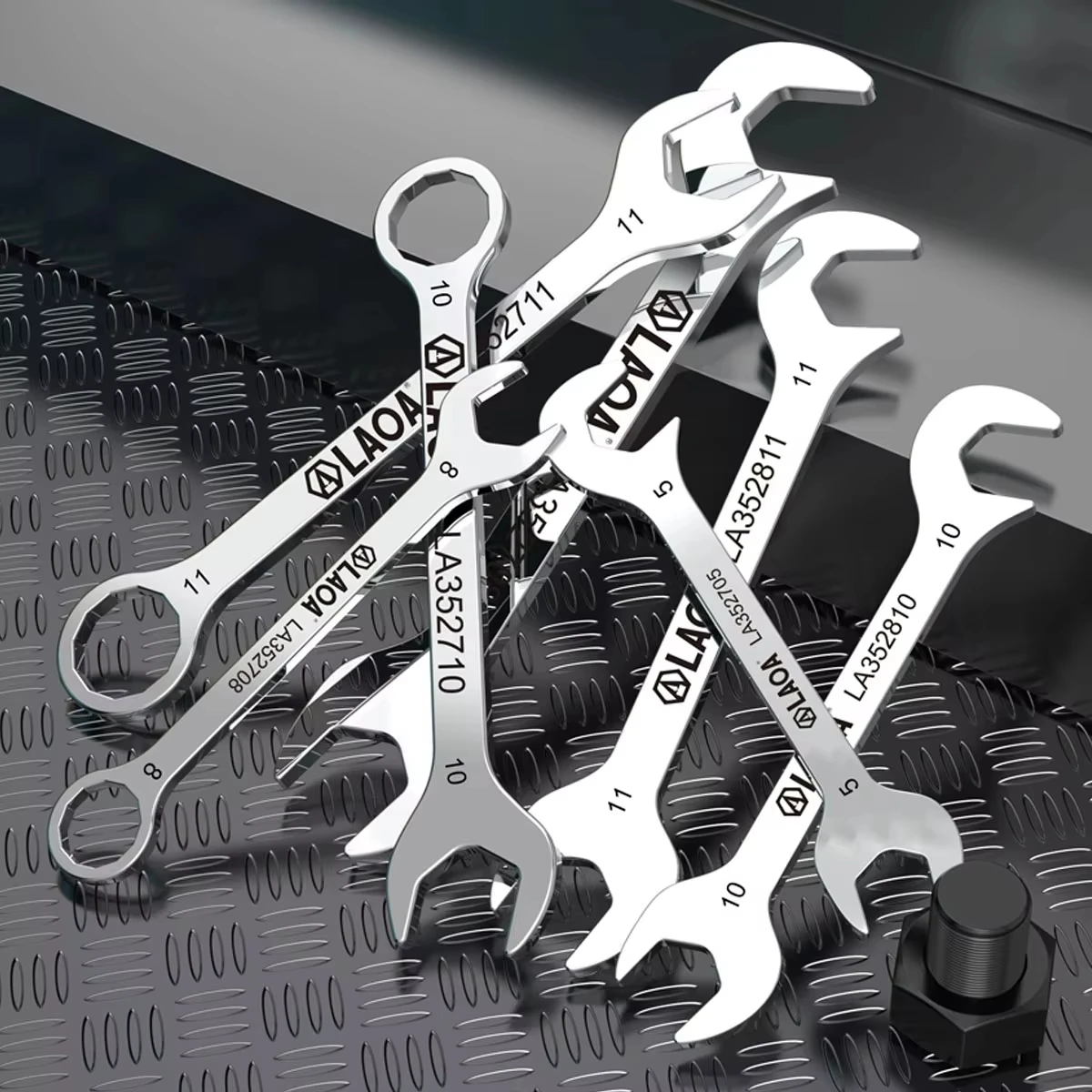 

Mini Thin Double Open-end Wrench Stainless Steel Dual-purpose Wrench Auto Repair Household Set of Tools 5mm-11mm 4.5-11mm
