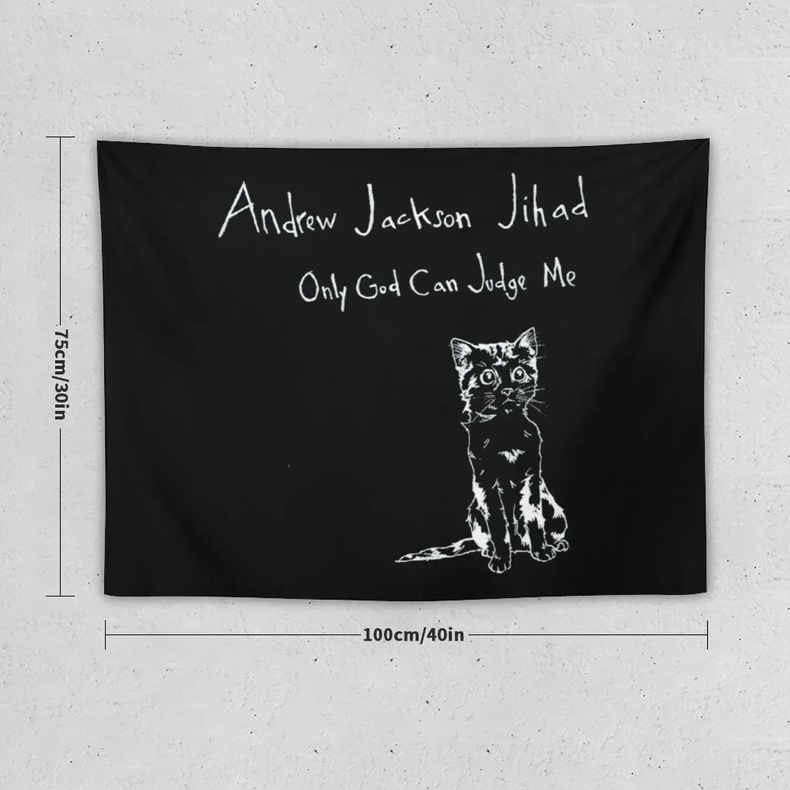 Andrew Jackson Jihad - Only God Can Judge Me (inverted) Tri-blend Tapestry Things To Decorate The Room Wall Mural Tapestry