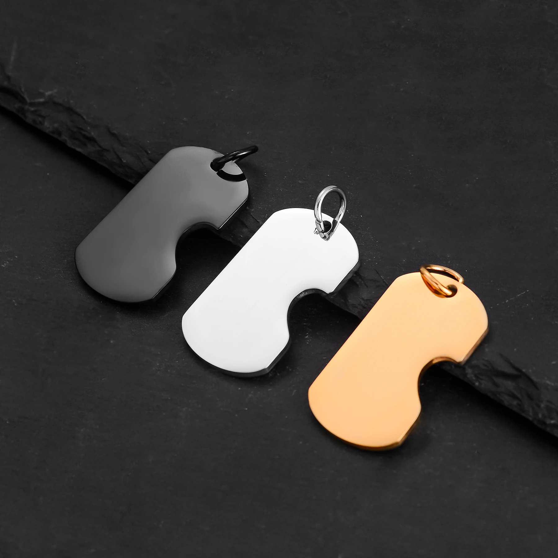 

10Pcs Wholesale Stainless Steel Hollow out Heart Dog Tags Blank ID Tag Pendant for Making DIY Necklace Jewelry Accessories