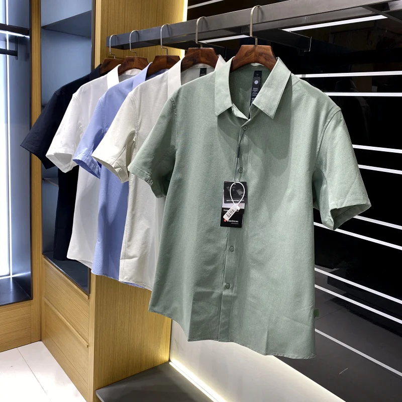 

Серия LU Traveler Micro-Pore Дышащая Qui-Dry Elastic Весна Лето Мужская уличная повседневная одежда ort Sve irt