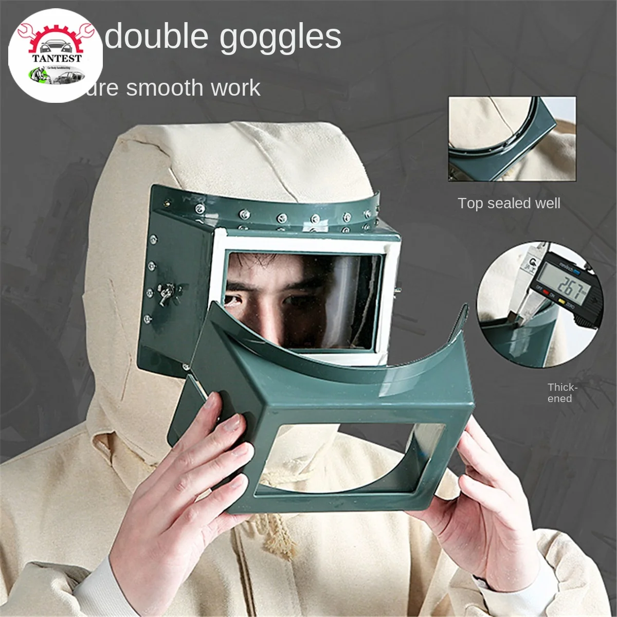 Sandblasting Protective Clothing Plus Thick Canvas  Machine Helmet