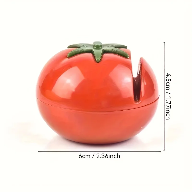 1pc Cartoon Tomato Shape Mini Knife Sharpener Portable Knife Sharpener Grindstone Scissors Kitchen Gadgets Kitchen Tools - view 4