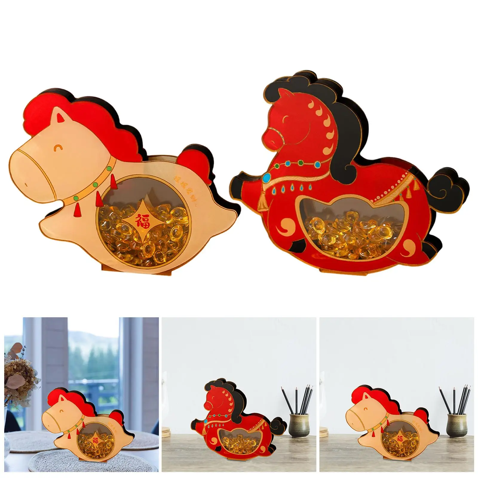 Horse Figurine Wood…