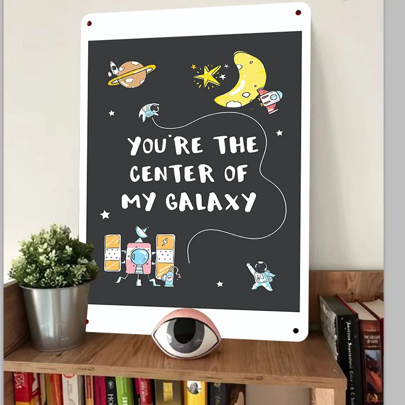 Custom Metal Tin Sign You're The Center Of My Galaxy Space Theme Wall Decor For Bedroom Living Room