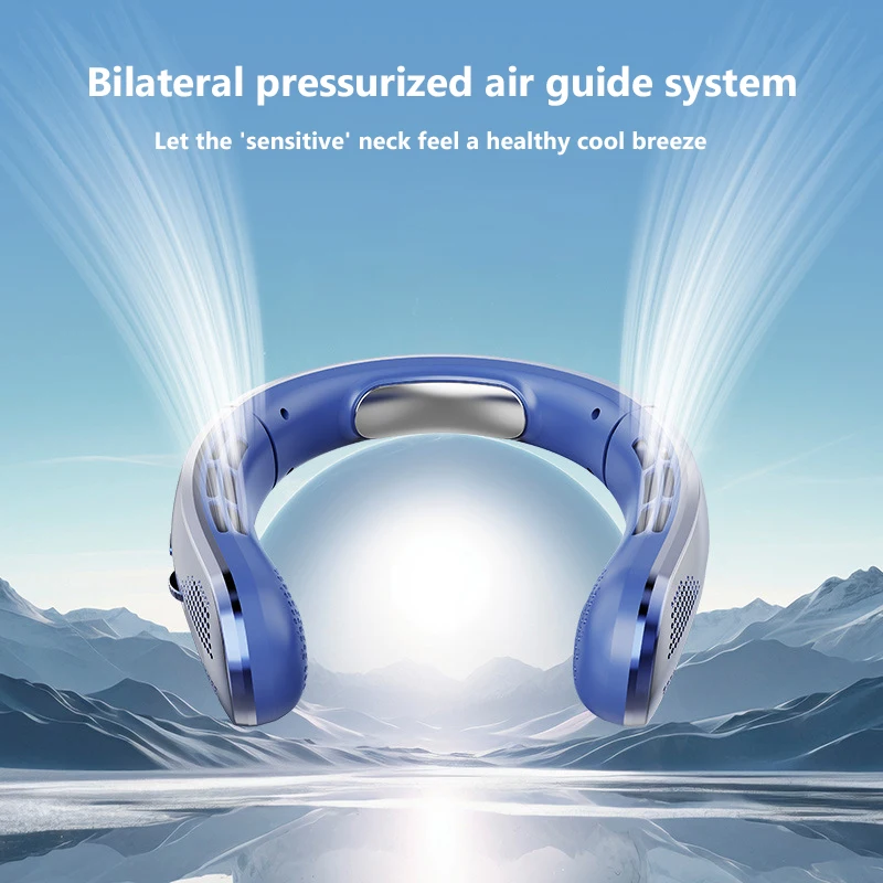 Xiaomi Portable Neck Fan MINI Electric Ventilador Silent Neckband Wearable Cooling FAN USB Rechargeable Neckband Air Cooler image 6