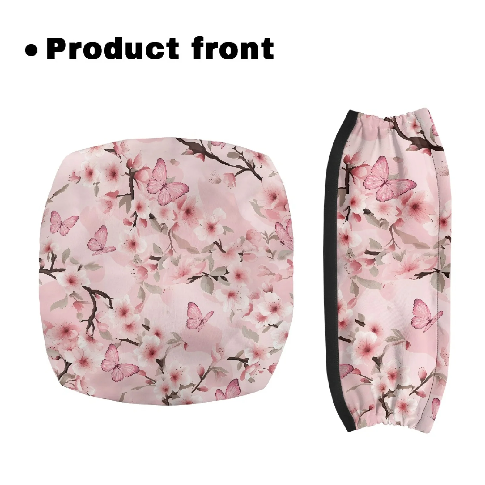 Coloranimal Butterfly and Floral 2 Pieces Walker Seat Set Walker Rollator Seat Back Cover for Senior Ladies Streets