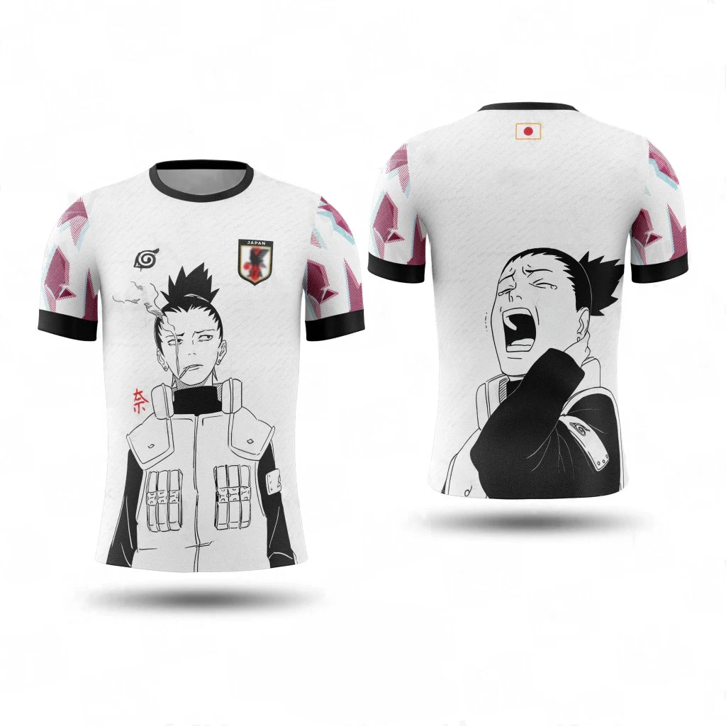 Naruto Shikamaru Nara Japan Anime Football Jersey Adult Kids Athleisure T-Shirt Family Summer Breathable Quick-drying Soft Comfy