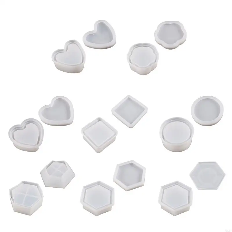 

MXMF Resin Jar Molds Silicone Mould for DIY Storage Box Candy Boxes Jewelry Container Handmade Coin Keys Box Casting Molds