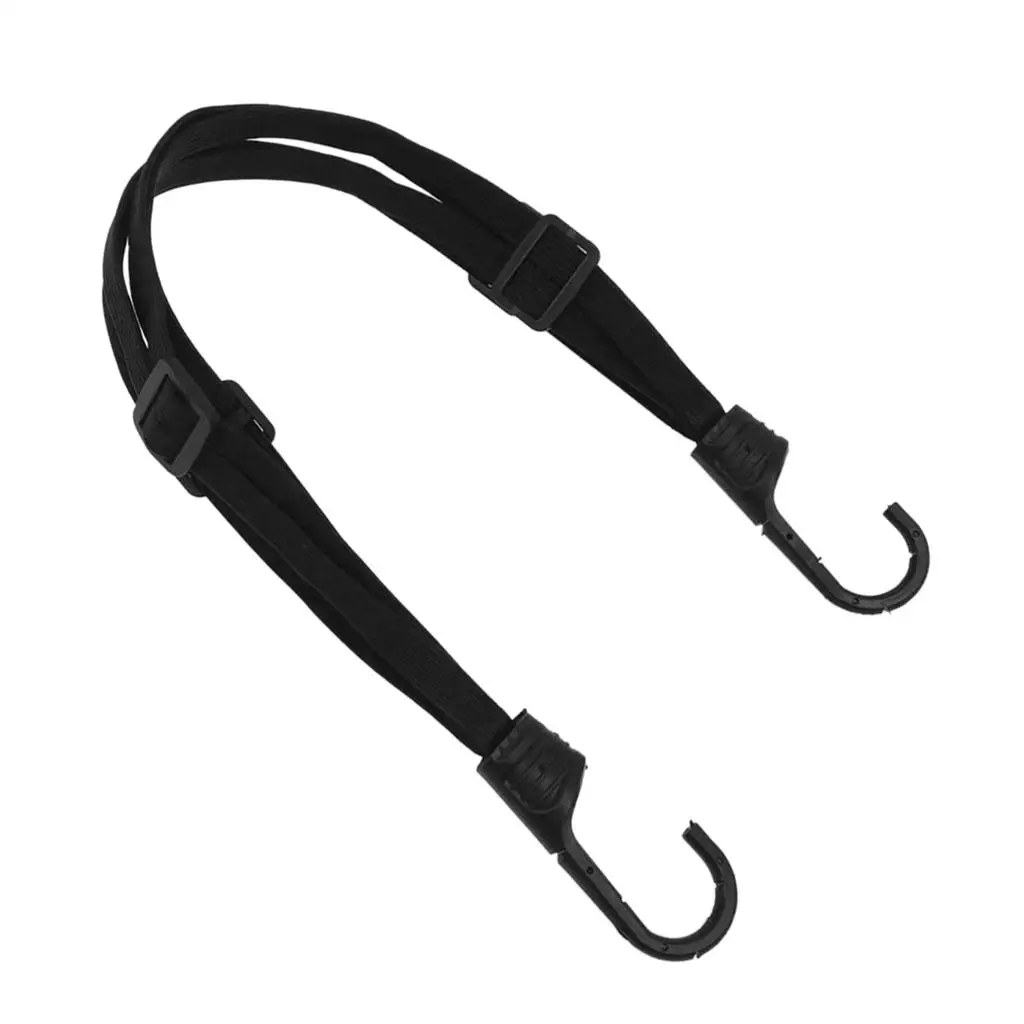 เทปพันสายรัดกระเป๋าเดินทาง สายยางยืด 2 ตะขอ สีดํา