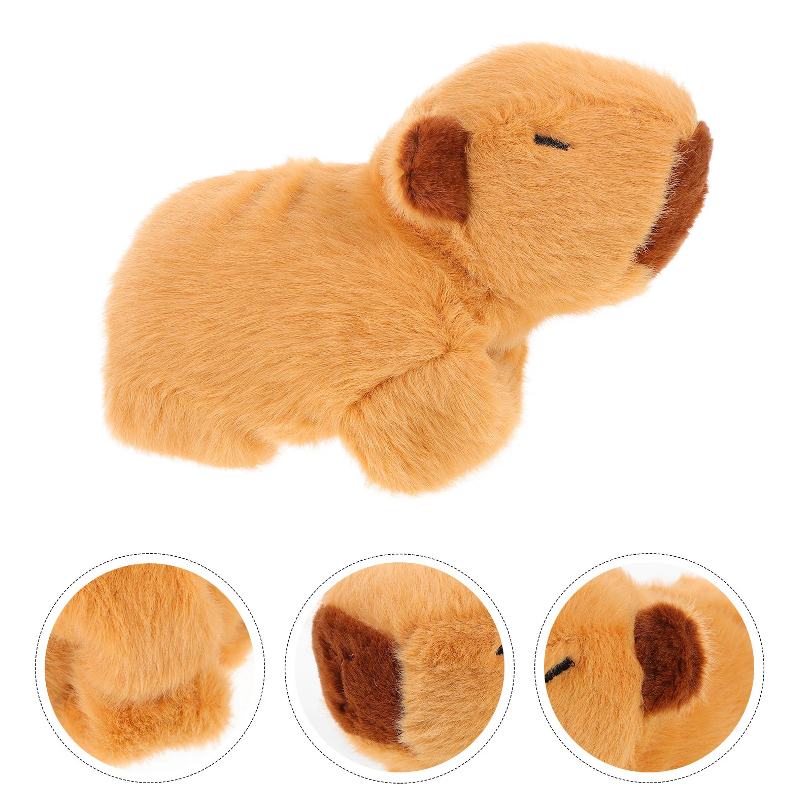 Animal Capybara Wristband Stuffed Bracelet Plush Snap Bracelets For Decor Toy Light Brown Slap Party Theme Bands Child