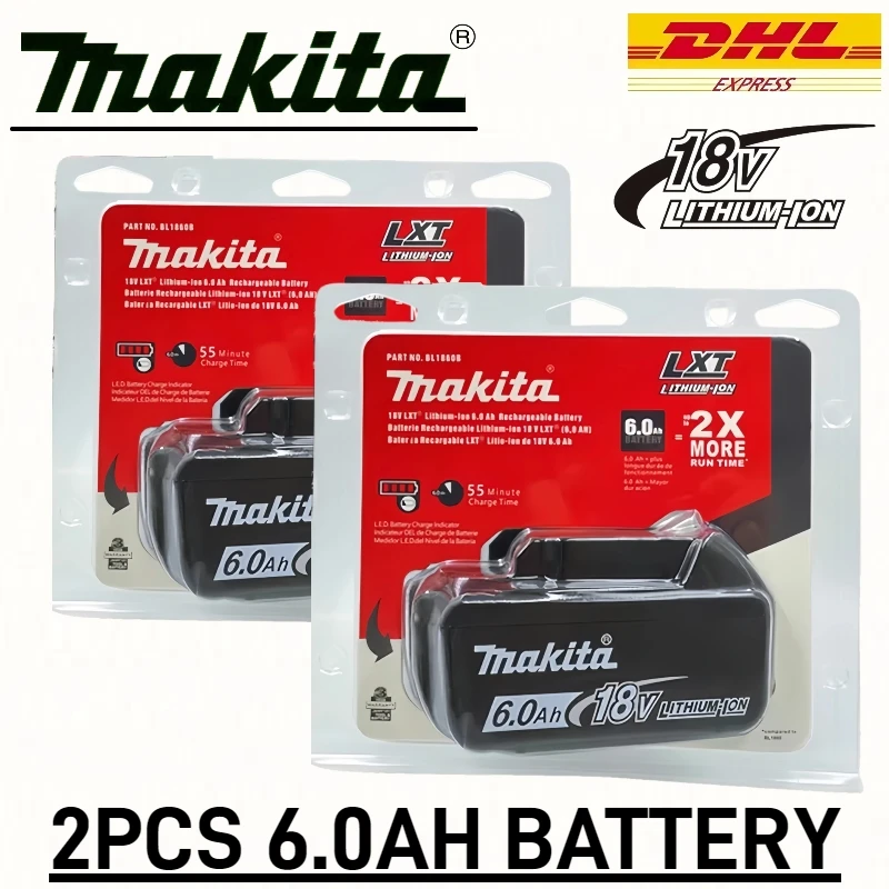 

Original Makita 18V battery, 5.0Ah/6.0Ah Lithium-ion Makita power tool battery, for Makita BL1860 BL1850B DTW700 DHP487 DGA404