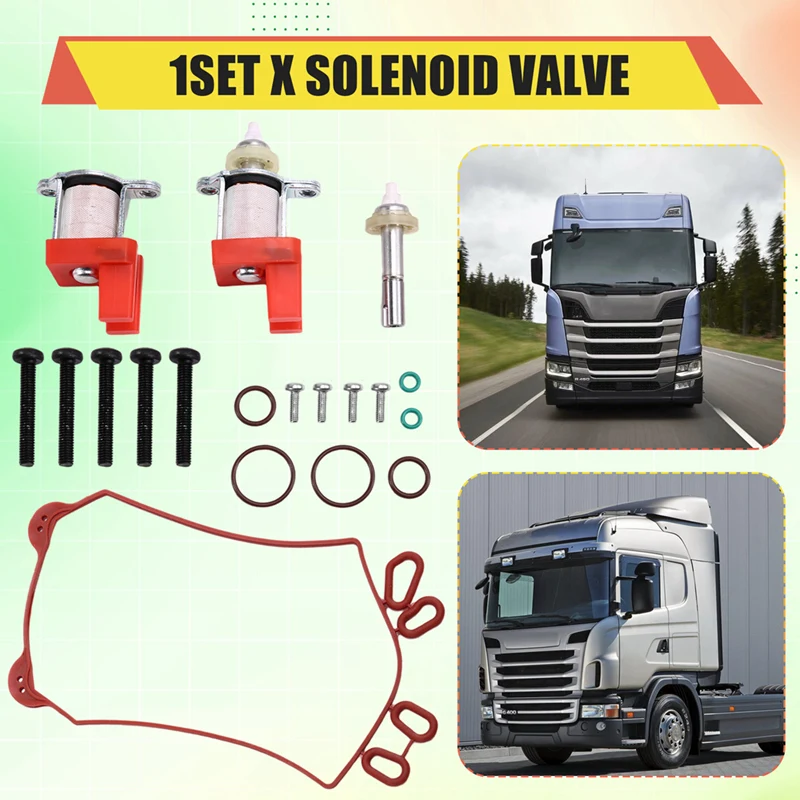 صمام الملف اللولبي لمجفف الهواء للشاحنة لـ SCANIA 1928587 1763423 4421100731 9325109472   مجموعات إصلاح الشاحنات صمام الملف اللولبي