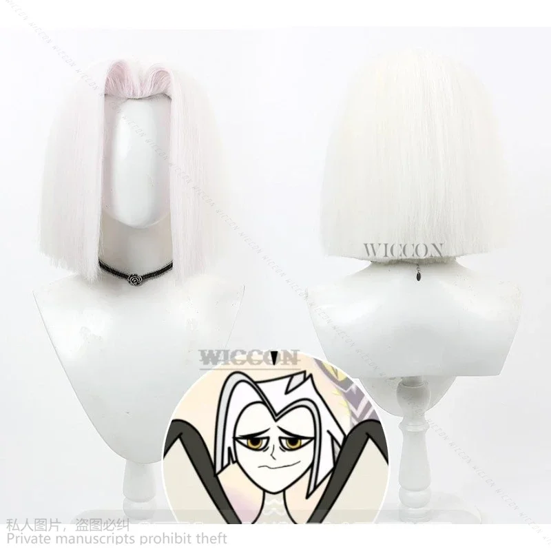 Hazbin Lute Wig Para O Dia Das Bruxas, Anime Cosplay, Anjo Negro, Sapatos, Hotel, Fight Boots, Carnival Party, Cor Prata