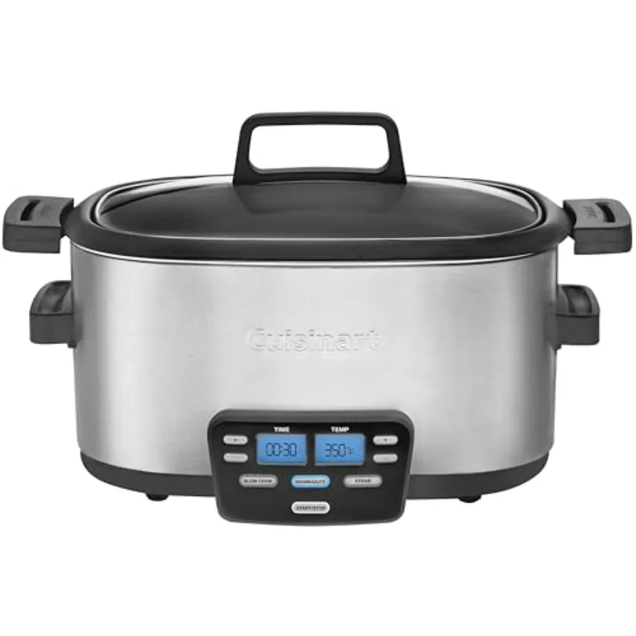 

Мультиварка 3-в-1 Cook Central 6-Quart: медленноварка, пароварка, функция жарки MSC-600 NAS Silver