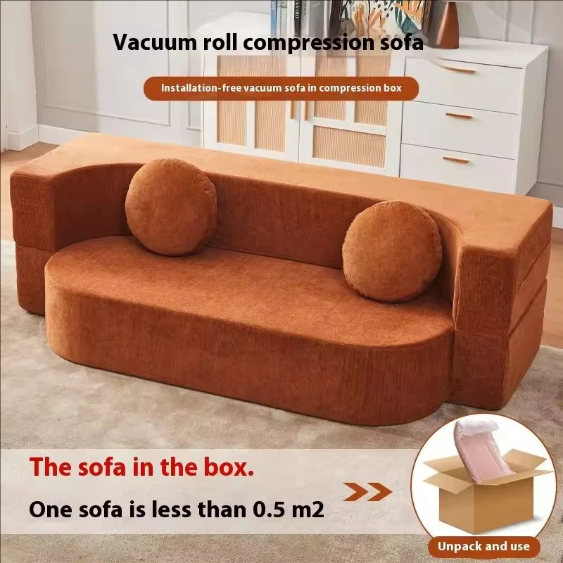

Boneless Couches for Living Room Compression Sofa Small Apartment Folding Sofa Bed Two-in-one Rental House Clothing Fabric Sofa
