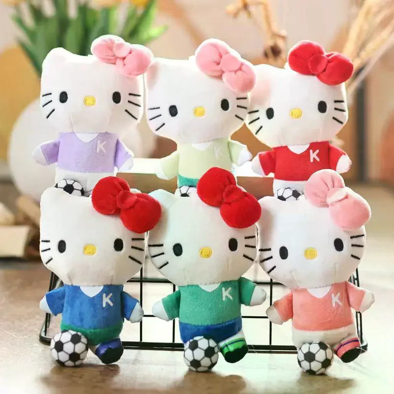 

Цельный милый футбол KT Cat сумка кулон плюшевый брелок для девочек мягкие игрушки в виде животных DIY украшения детские подарки