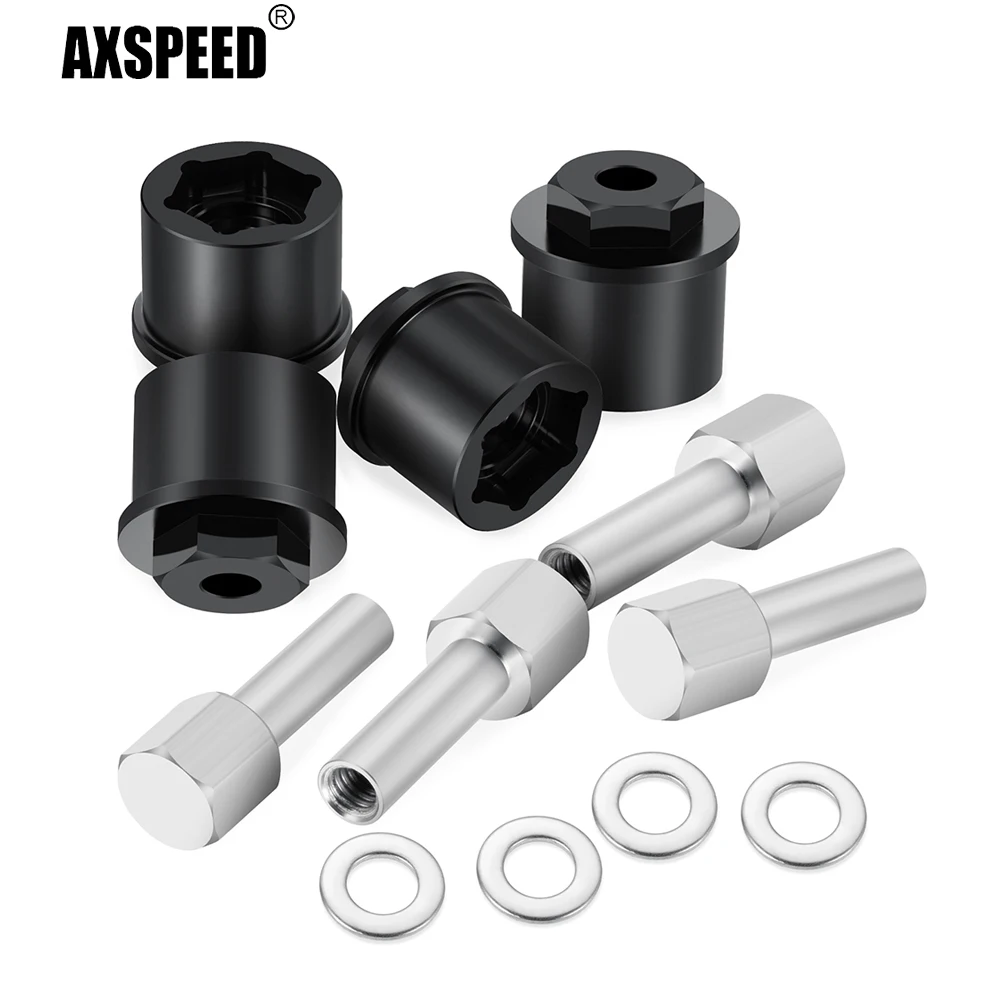 AXSPEED Aluminum Alloy Wheel Hub Drive Adaptor Widening front wheel +15MM  for 1/10 RC Car TAMIYA Clod buster Extension Parts