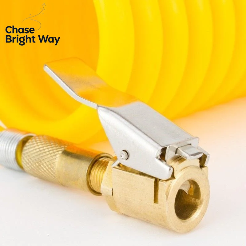 Brass Car Tire Inflation Quick Connector Durable Leakproof Seal Simple Operation for Auto Repair Home Garage Use