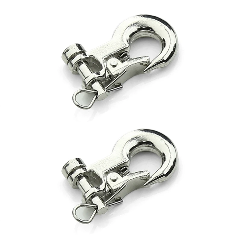 2PCS Metal Winch Hook Tow Hook   For Axials SCX10 RC4WD TRX4 D90 RC Toy Car Upgrade Parts Accessories