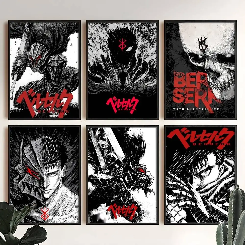 بارد أنيمي B-Berserk ملصق جودة عالية طباعة ديكور المنزل جدار الفن جدارية غرفة زخارف للحانات #2