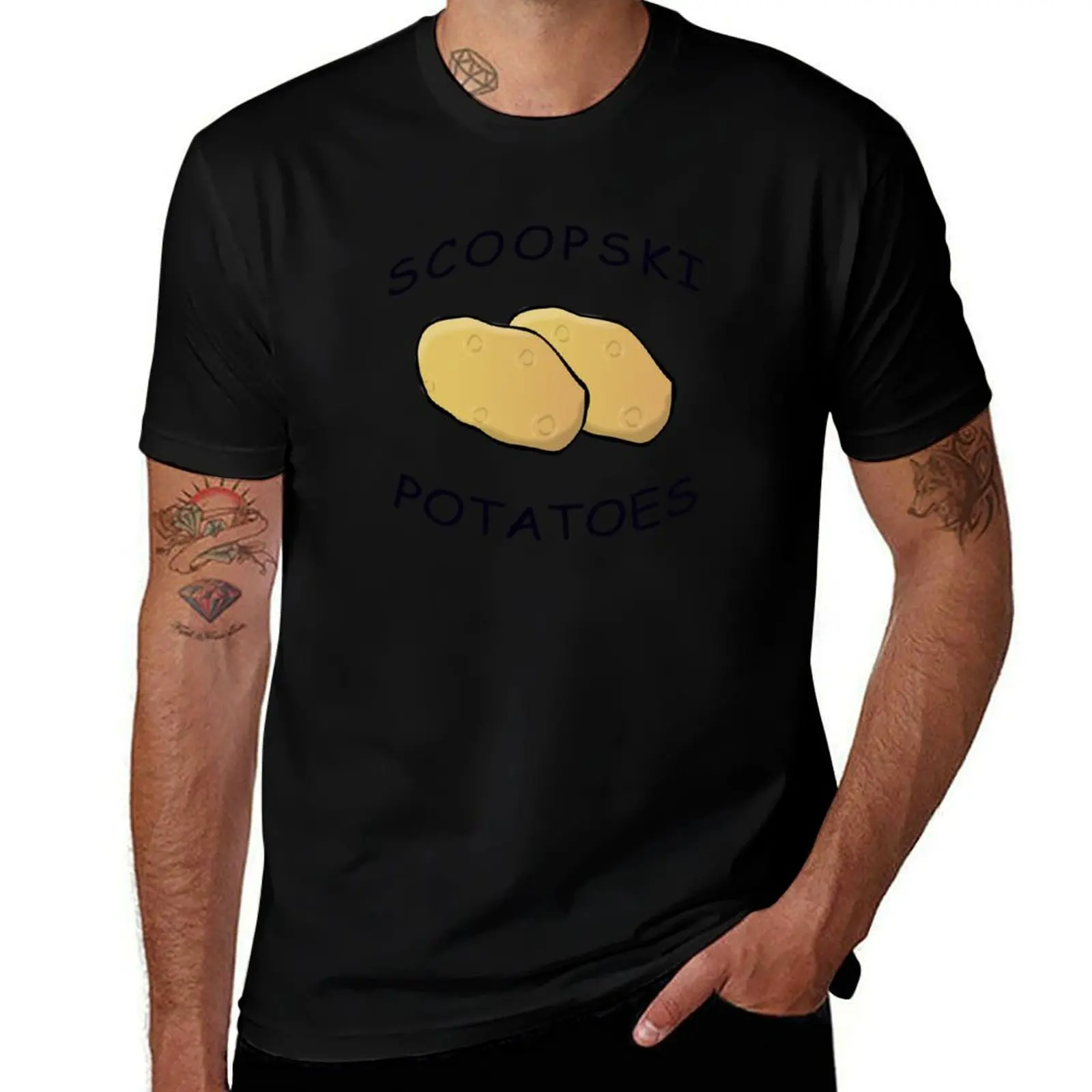 Футболка унисекс Scoopski Potatoes, спортивная футболка больших размеров для спортзала