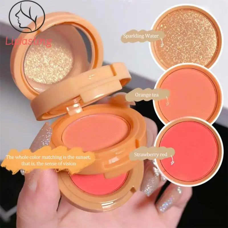 Cosmetici per il viso Rendering ad alto colore trucco per il viso Make Up Triple Blush Flash Powder High Disc Full Color Highlight Trimming