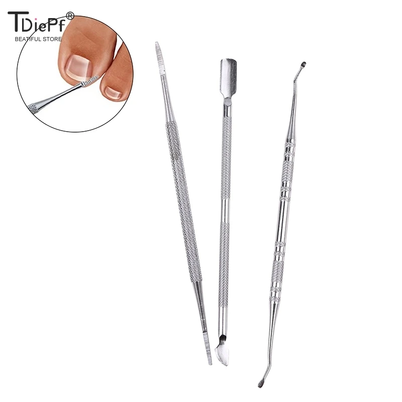 1/2/3Pcs Hook Ingrown Double Ended Ingrown Toe Correction Lifter File Toe Nail Care Foot Care Tool Manicure Pedicure Toenails