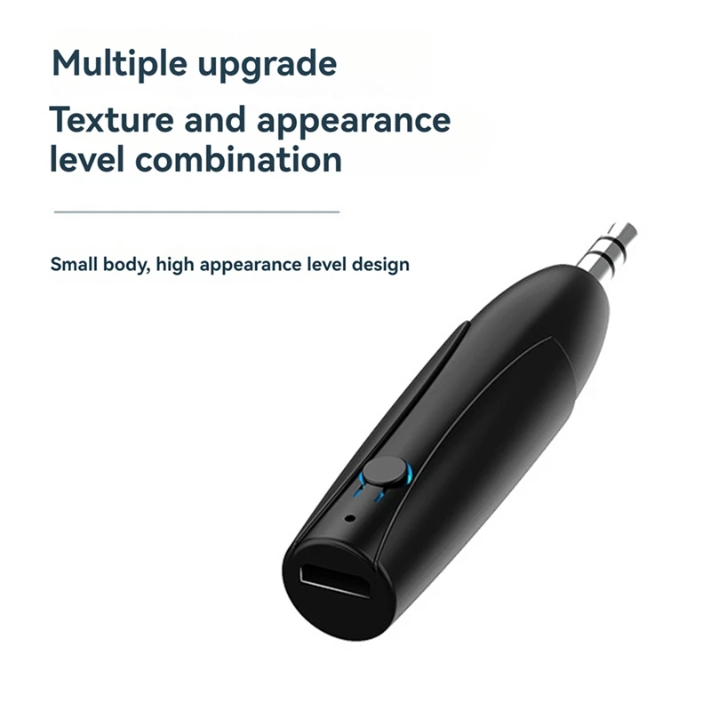 ステレオ音楽オーディオアダプター,ハンズフリー,Bluetooth 5.0レシーバー,3.5mmジャック,カーAUX,ヘッドフォンスピーカーと互換性があります